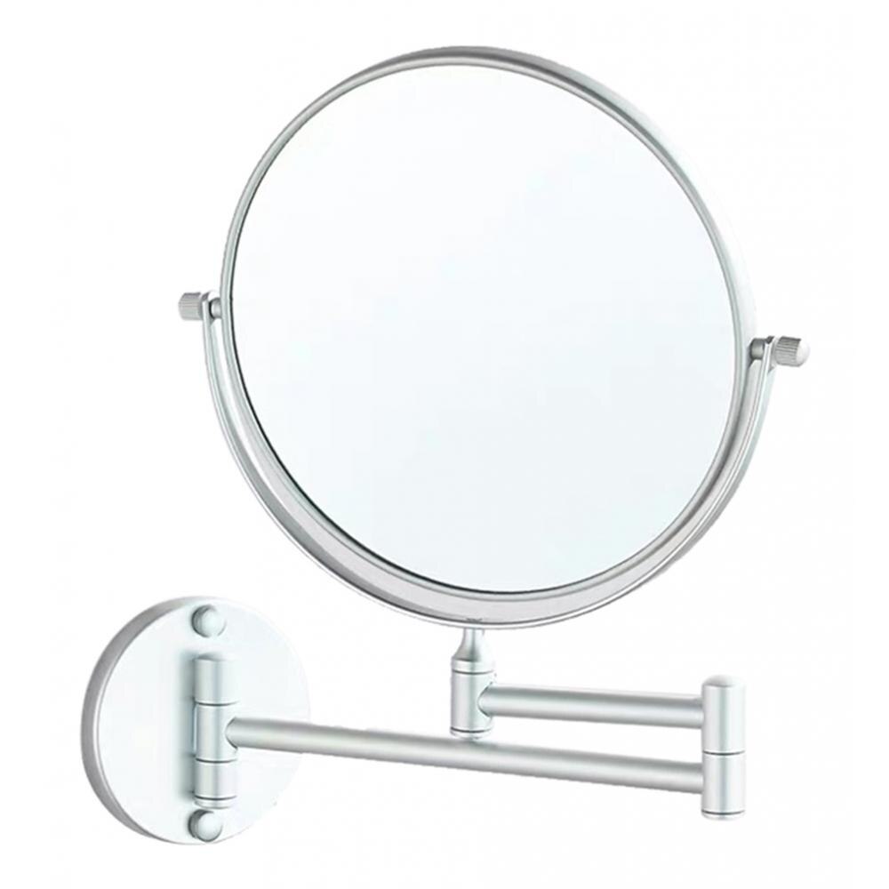 Wall Mount Makeup Beauty Mirror Double Sided Folding Swivel 10X Magnifying: Matte
