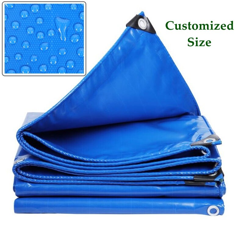2x2m PE Tarpaulin Rainproof Cloth Sunshade Tarp Ground Sheet Camping Lightweight Tarp Boat Car Truck Rain Cover Cloth