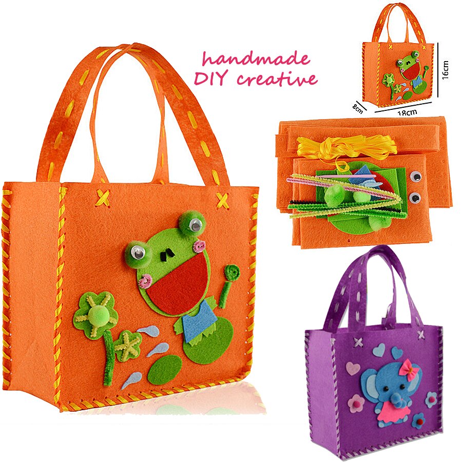 Kids Sewing Kit for Girls Beginners My First Sewing Kit Cartoon Frog and Elephant Handmade Art & Crafts Educational Kids