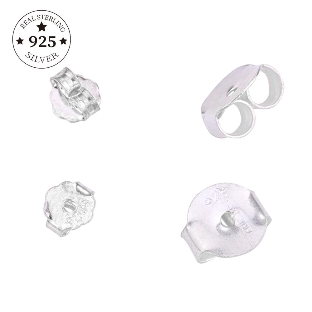 925 Sterling Zilver 4-10 Stuks Oorbel Terug Fit Stud Oorbellen Sluiting Earring 4 6Mm Stopper Ear Plug terug Sieraden Vinden Accessoires