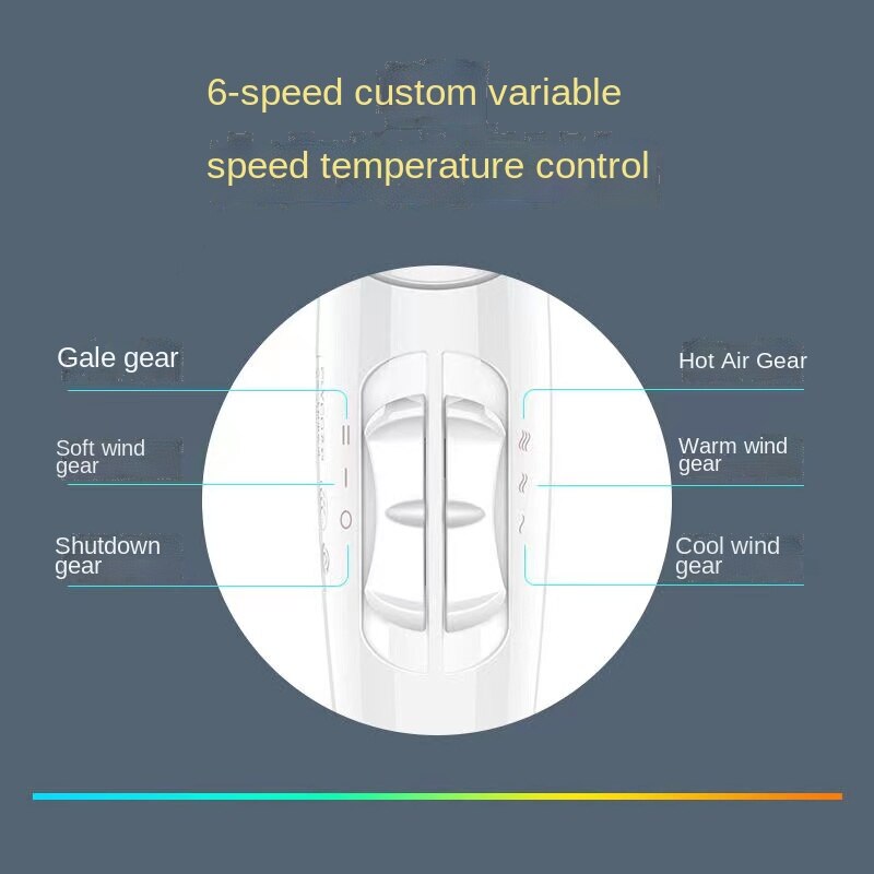 Flyco-secador de pelo plegable de iones negativos, 2000W, , Control de temperatura del viento frío y , herramienta de estilo multifuncional