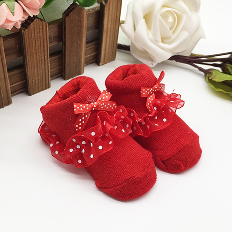 0-6M Toddlers Infants Cotton Ankle Socks Baby Girls Princess Bowknots Socks