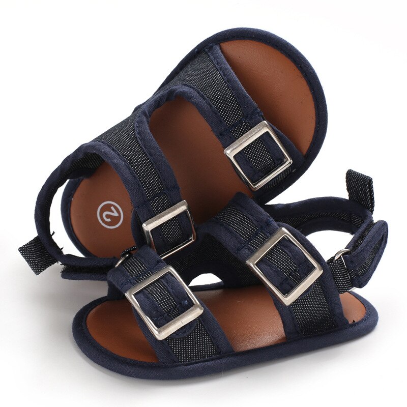 été enfants bébé garçons sandales toile enfants sandales pour garçons décontracté enfant en bas âge chaussures premiers marcheurs: Blue / 0-6 mois