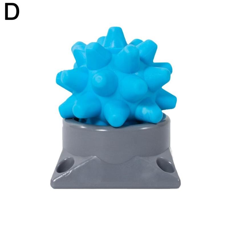 Spiky Massage Bal Roller Yoga Voet Hand Voet Massager Therapie Acupunctuurpunt Met Base Draagbare Body Ontspannen Spier Rumble: Blue