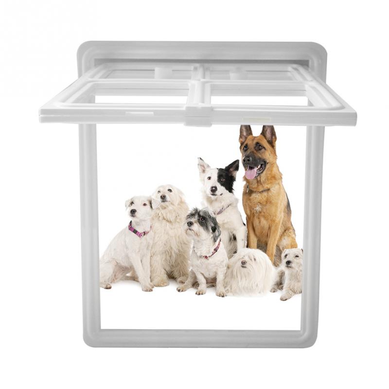 Automatic Magnet Lockable Plastic Pet Dog Cat Door for Screen Window Security Flap Gates Enter Freely Plastic Pet Dog Cat Door