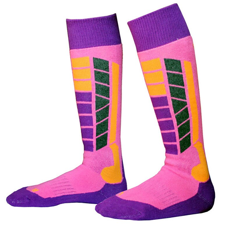 Men Winter Warm Thermal Ski Socks Thick Cotton Sports Snowboard Cycling Skiing Soccer Socks Thermsocks Leg Warmers sock: 806 pink / 35-38yards