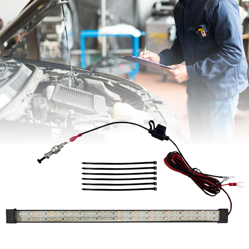 Onder de motorkap LED-lichtset 12V Auto LED-lichtstrip Autokap Werkinspectielicht met automatisch aan/uit Universeel voor autovrachtwagen