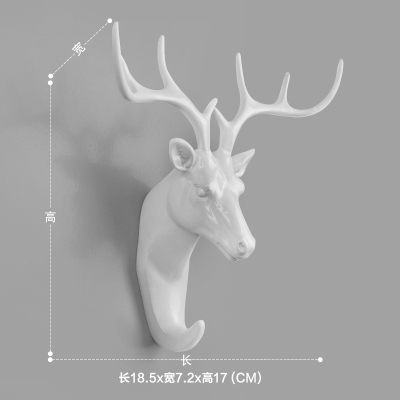3D dierenkop muur haken Goud Herten muur haak woonaccessoires resin coat hook pared Haken voor badkamer: white antlers