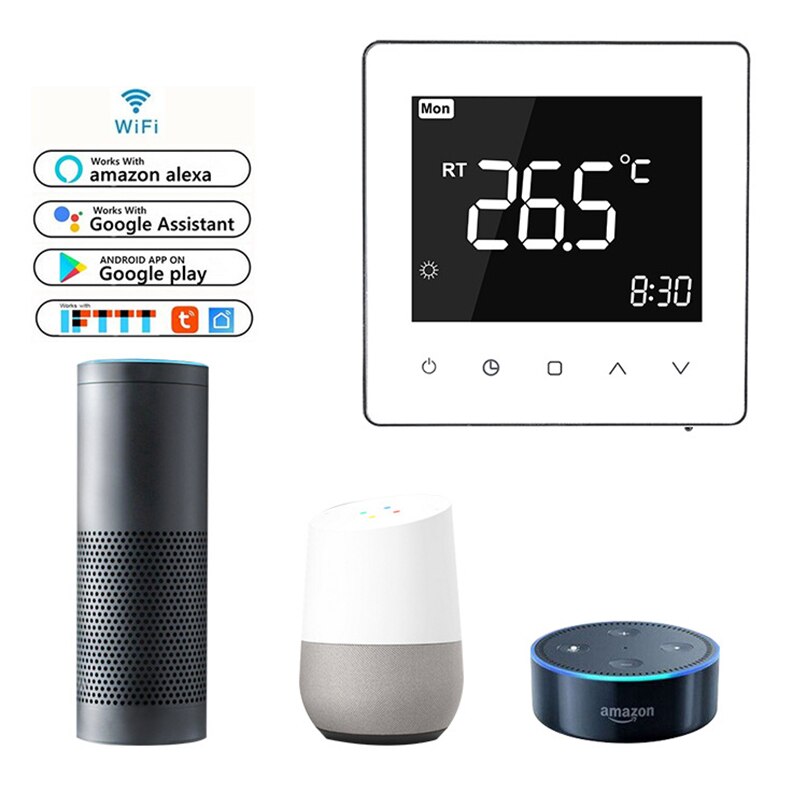 WiFi smart thermostat LCD display touch screen used for electric floor heating water/gas boiler temperature remote control