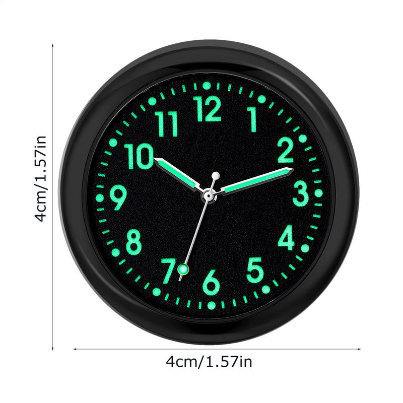 Autoklok Lichtgevende kleine analoge klok Stick-On Mini digitaal horloge Mechanica Quartz Klokken Auto Ornament Auto Auto-accessoires