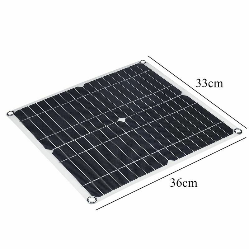 12V 80W Solar Panel Monocrystalline Silicon Controller Solar Cell Charger Kit for Caravan Camping Smartphones Electronic Devices
