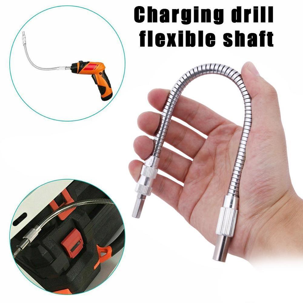 1/4" 30cm Hex Flexible Shaft Extension Drill Impact Driver Ratchet Screwdriver Bits Extend Rod Extension Bar