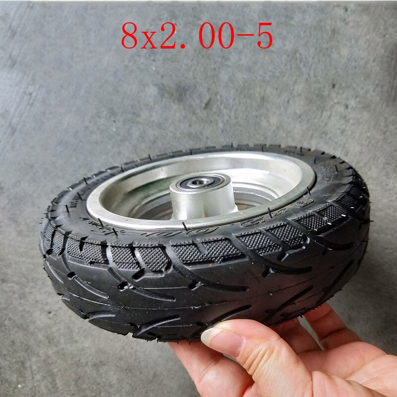 8X2.00-5 Tyres Tubeless Tires with alloy rims 8 inch wheel hub for Pocket Bike MINI Bike