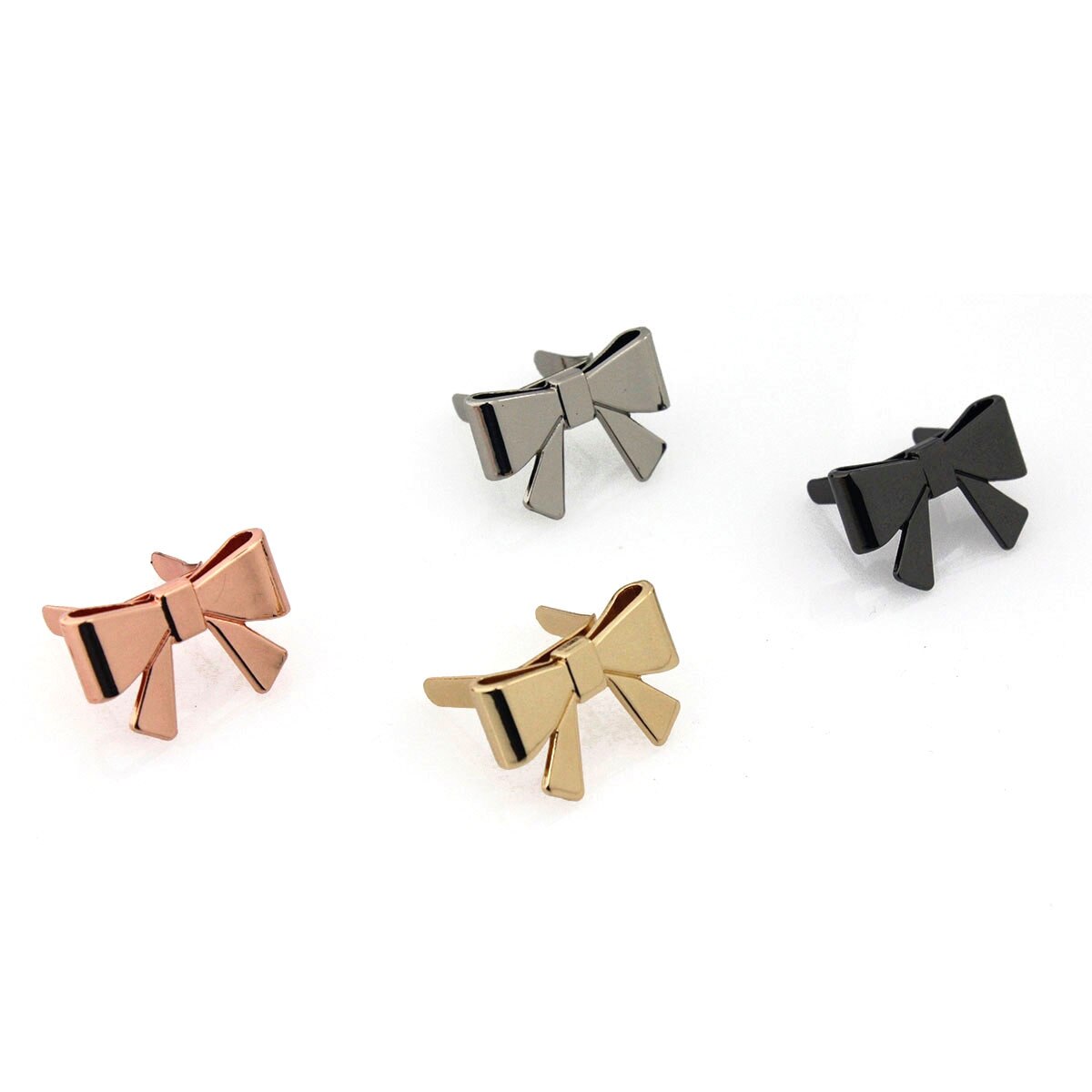 2 kpl metallinen bowknot solki kestävät kengät klipsi lukko tee itse käsilaukku laukku vaatteet laitteisto suljettava laukku osien tarvikkeet