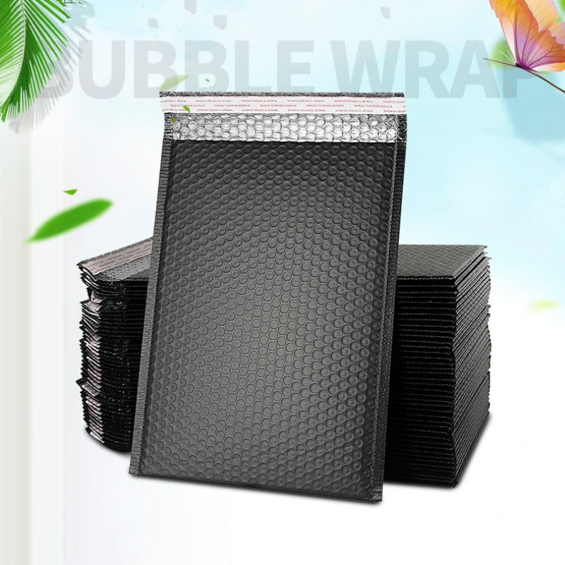 Sobres acolchados de burbujas de polietileno negro, bolsa de embalaje para almacenamiento, envoltorio de , 9x11,4 pulgadas/230x290mm, 10 unidades