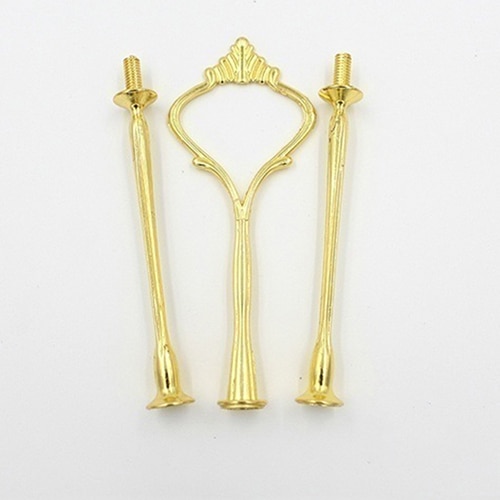 Soporte de 3 niveles con mango de soporte para bandeja de pastel, decoraciones de mesa para fiestas, postre, estante para platos, bandeja de fruta