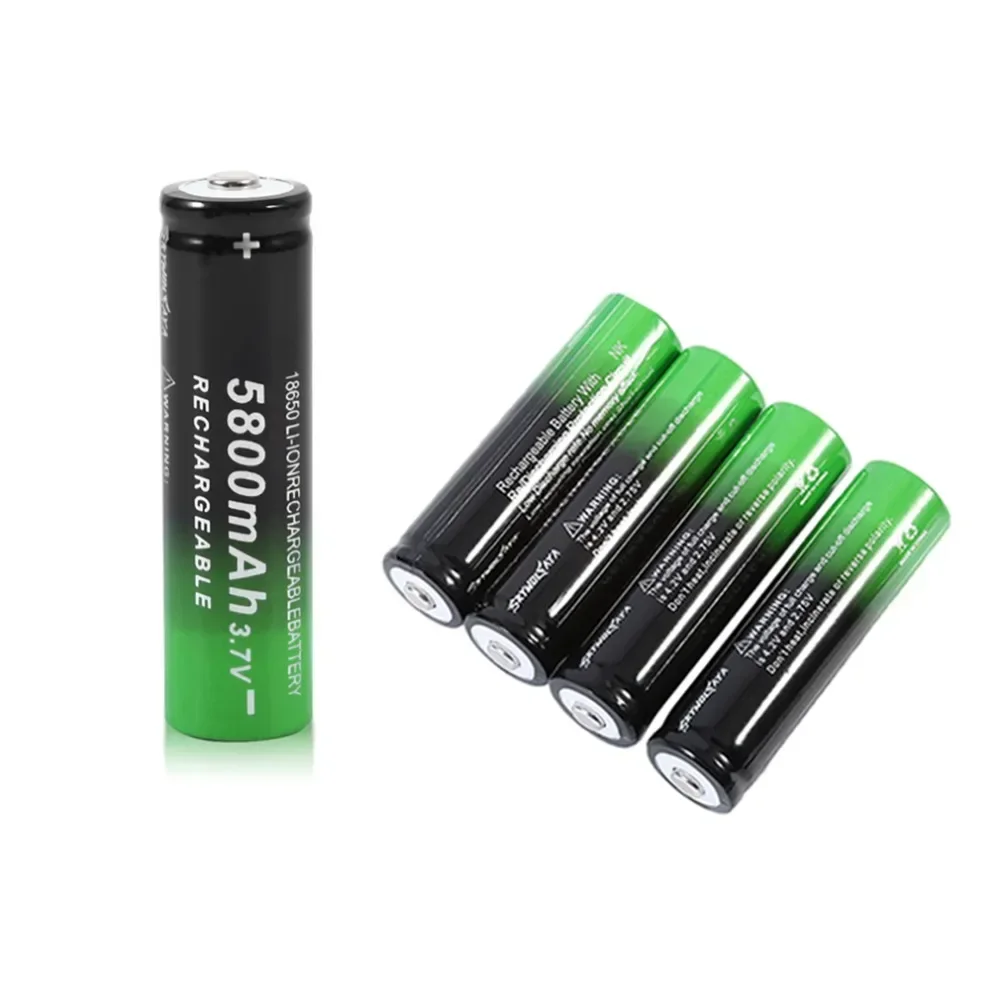 3.7V 5800mAh Rechargeable Li-ion Battery for Flashlight Torch Headlight 1/2/4/6/8/10 Pieces Rechargeable Batteries