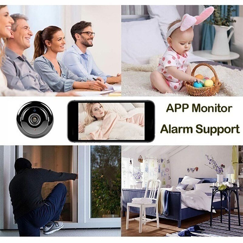 Mini caméra IP Wifi 1080P Full HD sécurité à domicile sans fil petit CCTV infrarouge Vision nocturne caméras de détection de mouvement V380 APP