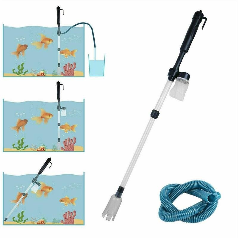 Aquarium Fish Tank Cleaner Pump Set Pump Cleaning Tools Change Cleaner Changer Water Water Gravel Siphon Electric Aquarium U7P1