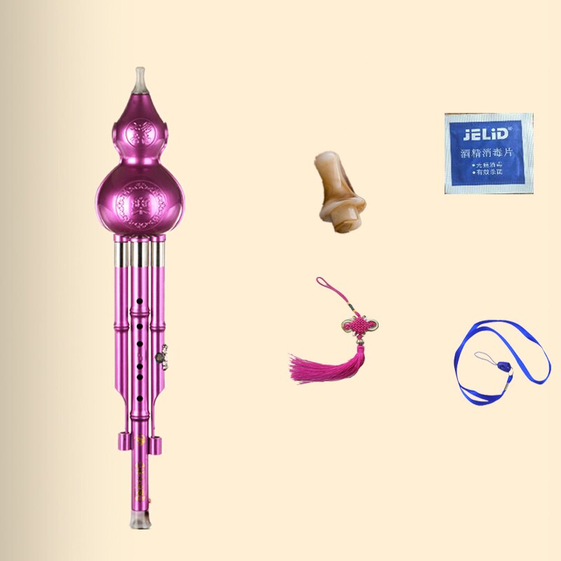 C/bB Key Colorful Cucurbit Flute Wind Instrument Bottle Gourd Silk Musical Instrument for Beginners and Professionals: Purple bB key