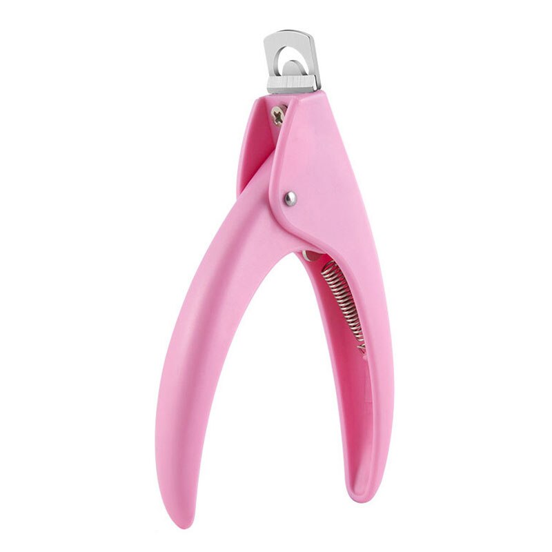 Coupe-ongles en forme de U, 4 couleurs, ciseaux pour faux-ongles français, coupe-ongle en acier inoxydable, outils de manucure: light pink