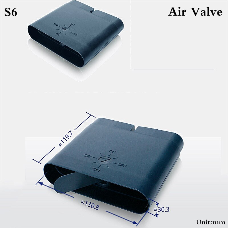 Fußbodenheizung Flache Luftkanal Ventil ABS Kunststoff Flach Oval Schläuche Ellenbogen Adapter für Haushalts Kommerziellen HVAC Frische Luft Systeme: S6