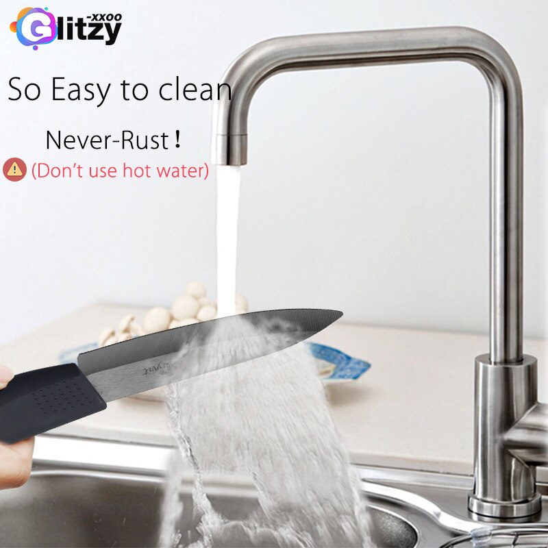 Ceramic Knife 6 5 4 3 inch Kitchen Chef Knives Zirconia Black Blade Utility Slicing Paring Fruit Vegetable Meat Cutter Tool