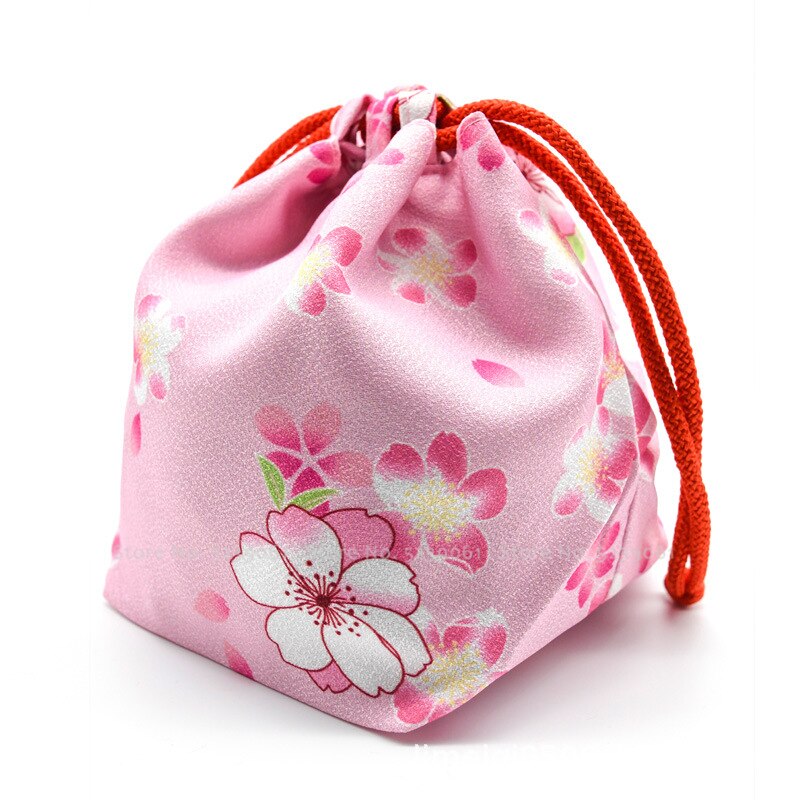 15 farben Japanischen Kimono Kawaii Geldbörse Blumen- Sakura Gedruckt Strahl Tote Tasche Tasche Frauen Yukata Paket Hochzeit Partei Taschen: 14