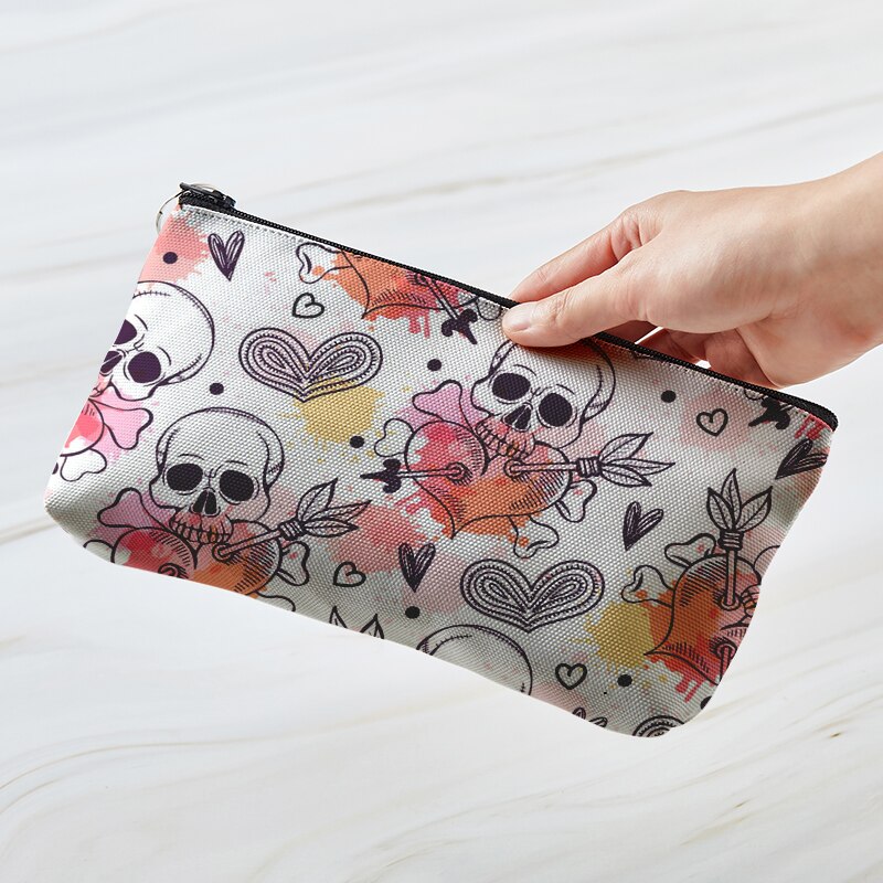 Tragbare frauen Lustige Karikatur 3D Schädel Kaninchen drucken Kosmetik Tasche Weibliche Nette machen-hoch Lagerung Beutel Organizer Schönheit Fällen: Stil7