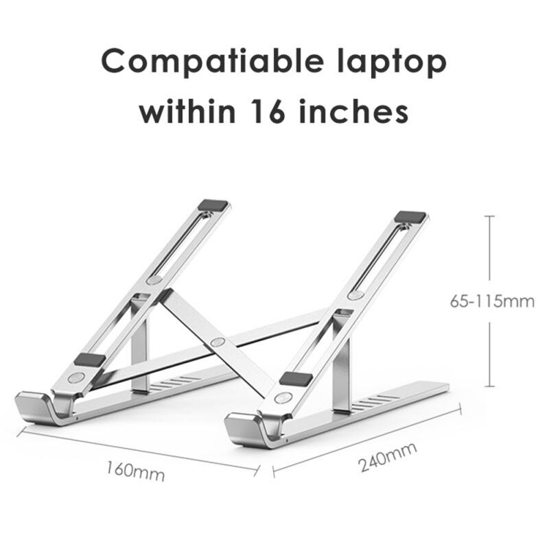 Justerbar sammenklappelig bærbar stativ løft bærbar stationær stativ køleholder til macbook pro universal notebook-stativ
