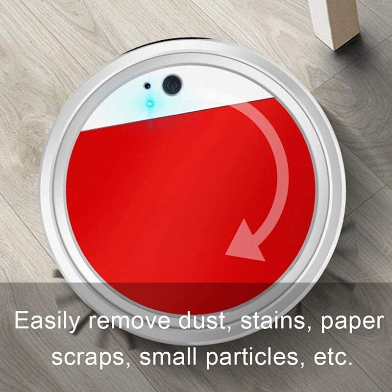 Slim ing Robot, ligent High Suction Robotic Vacuum Cleaner, for Household Pet Hair, Carpet,Red White