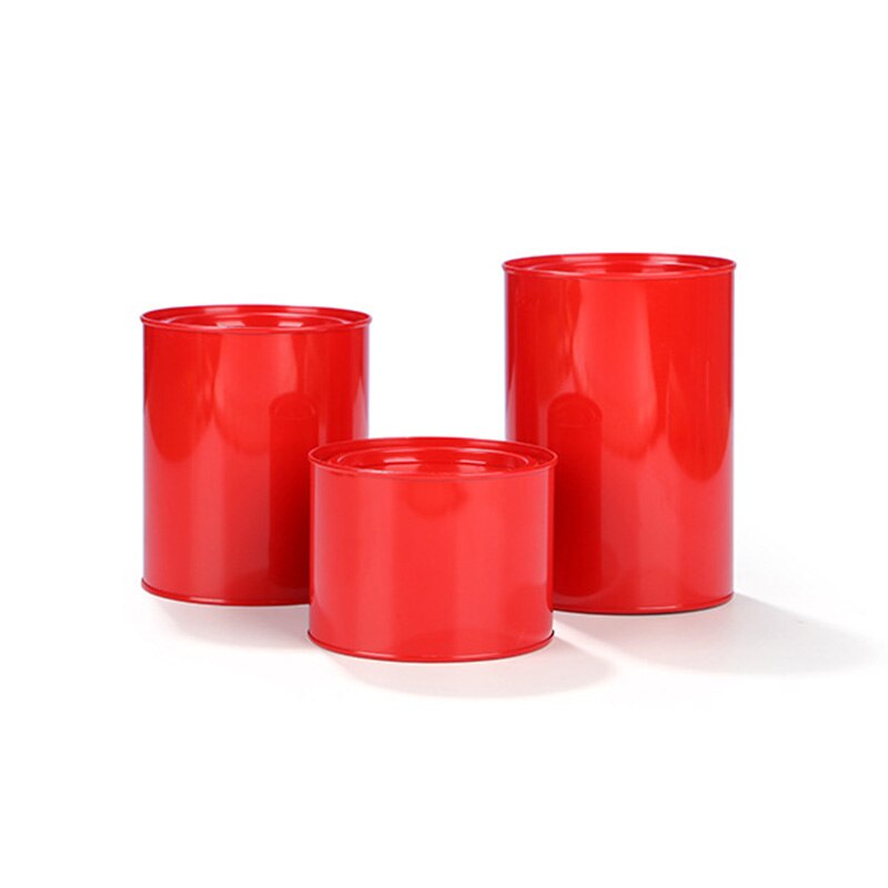 Empty Cylinder Tin Box Metal Tin Jars Iron Tea Box Candy Storage Boxes Bins Biscuit Container Candy Chocolate Organizer