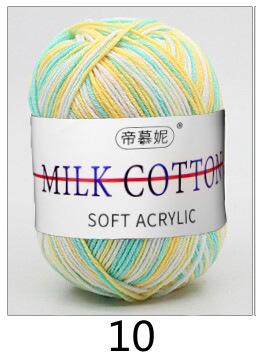 Hilo de lana de ganchillo para bebé, algodón suave y dulce teñido con leche, hilo grueso de fibra tejida a mano, hilos de hilo de ganchillo para suéter DIY: Rojo