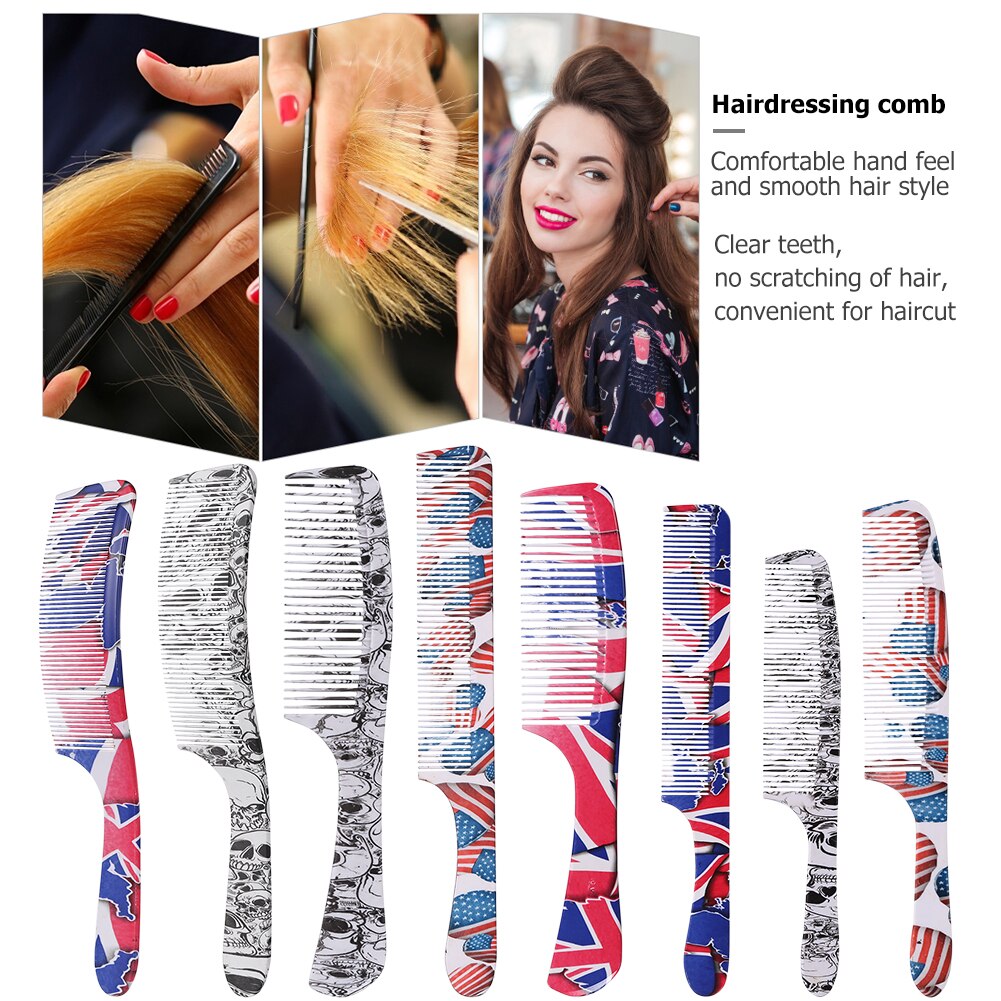 Kapsel Kam Afdrukken Patroon Creatieve Kam Voor Mannen En Vrouwen Plastic Anti-Statische Kappers Gereedschap