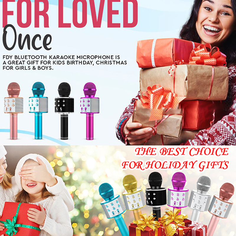 Karaoke Wireless Microphone Mic For Cell Mobile Phone Do Singing Bluetooth Condenser Mikrofon Blutooth Smartphone Micro DJ Audio