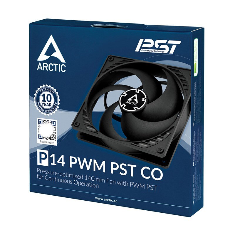 ARCTIC P14 PWM PST CO 4PIN PWM,140MM PC 14cm Fan Computer Case Cooler Master Dual Ball Bearing ,Silent ,Black: Default Title