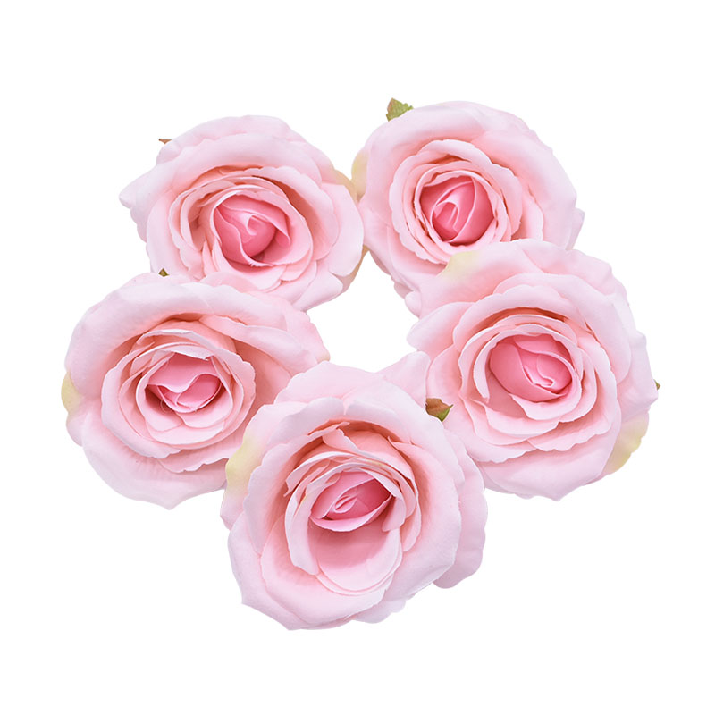 10 stks 10 cm Grote Hoofd Zijde Roos Bloem Decoratieve Bloesem Bruiloft Woondecoratie Accessoires DIY Krans Scrapbooking Ambachten: Bruin