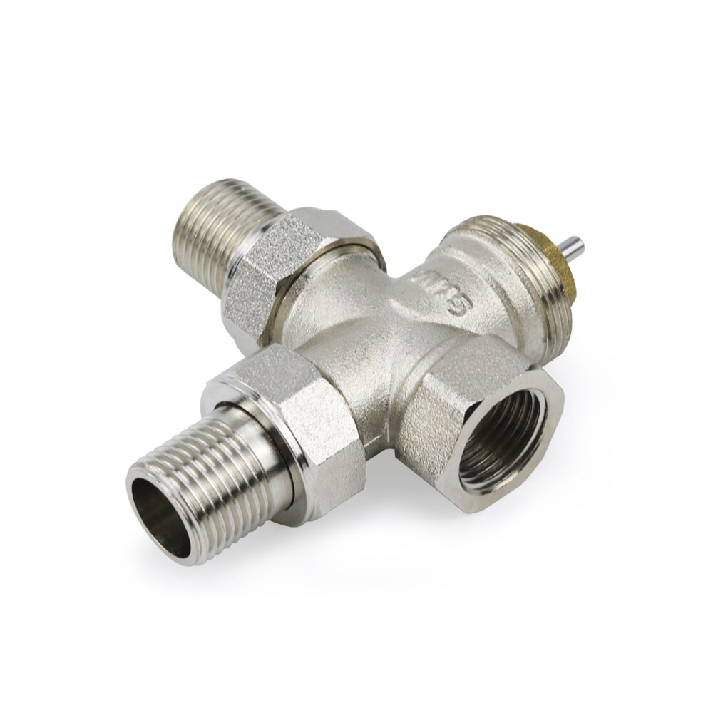 Válvula termostática de três vias, 1/2 &quot;/3/4&quot; 1 &quot;, radiador dn15 dn20 dn25, válvula automática de controle de temperatura, aquecimento da parte inferior do piso