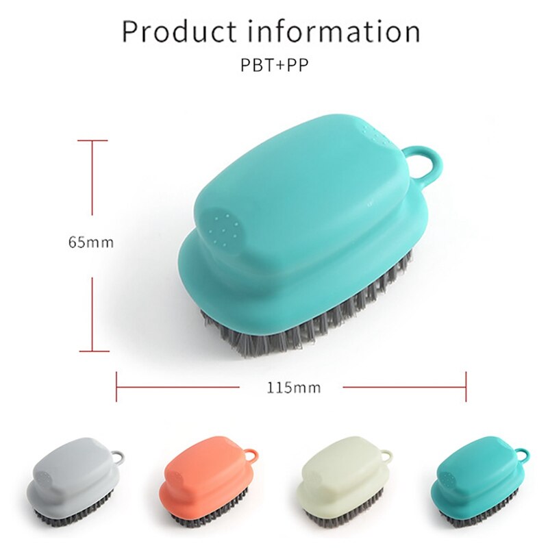 Hængelig blød børstet tøjbørste lille børste til husholdningssko vask multifunktionel rengøring dekontamineringsbørste