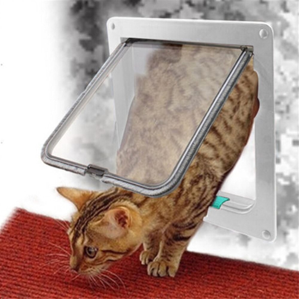 Conjunto de puerta con solapa para perro y gato, Perrera de seguridad con Control inteligente, túnel para animales pequeños, accesorios para mascotas