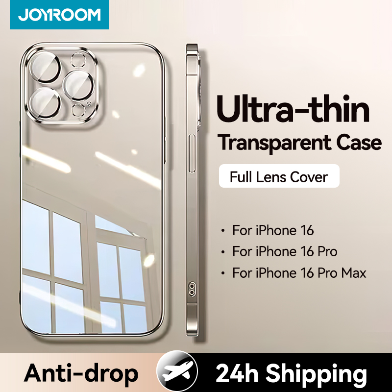 Joyroom Case For iPhone 16 15 14 13 Pro Max Anti Transparent Cover For iPhone 16 Pro Max Soft TPU Case With Len Protection