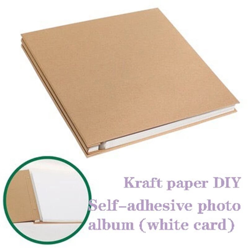 12 inch kraft paper surface handmade photo album DIY photo album paste photo album birthday wedding anniversary photo album: 1