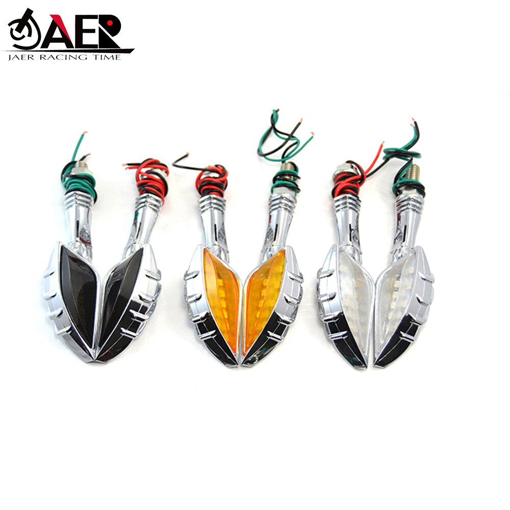 2x Chrom Schädel Geister Blinker Motorrad LED Blinker Licht für Harley Zerhacker Suzuki Honda Yamaha Universal-