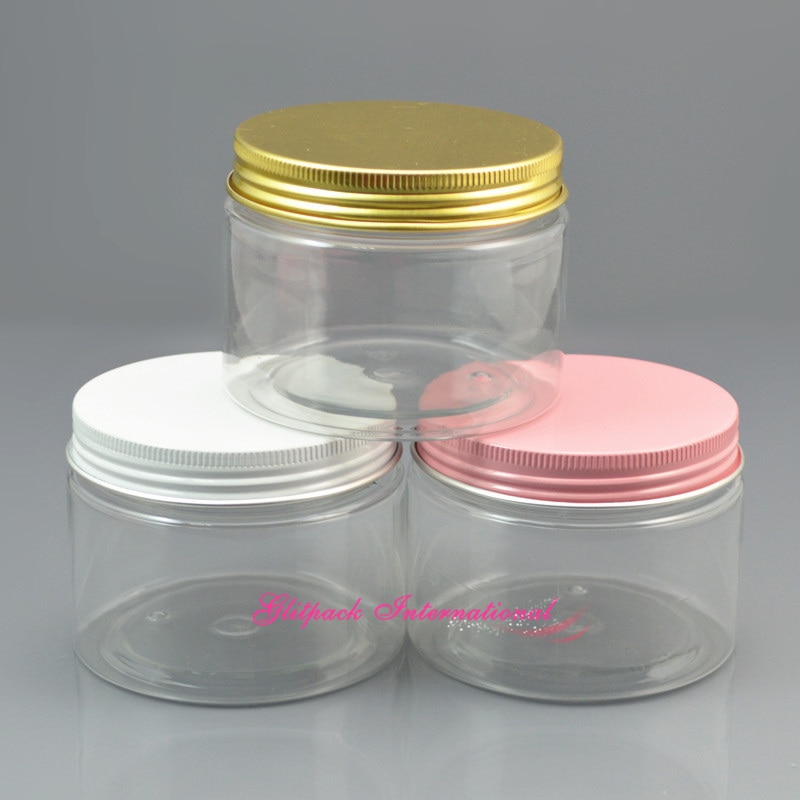 30pcs/lot 5 fl oz clear diy cosmetic containers 150g beauty product packaging containers w/aluminum lined screw lids