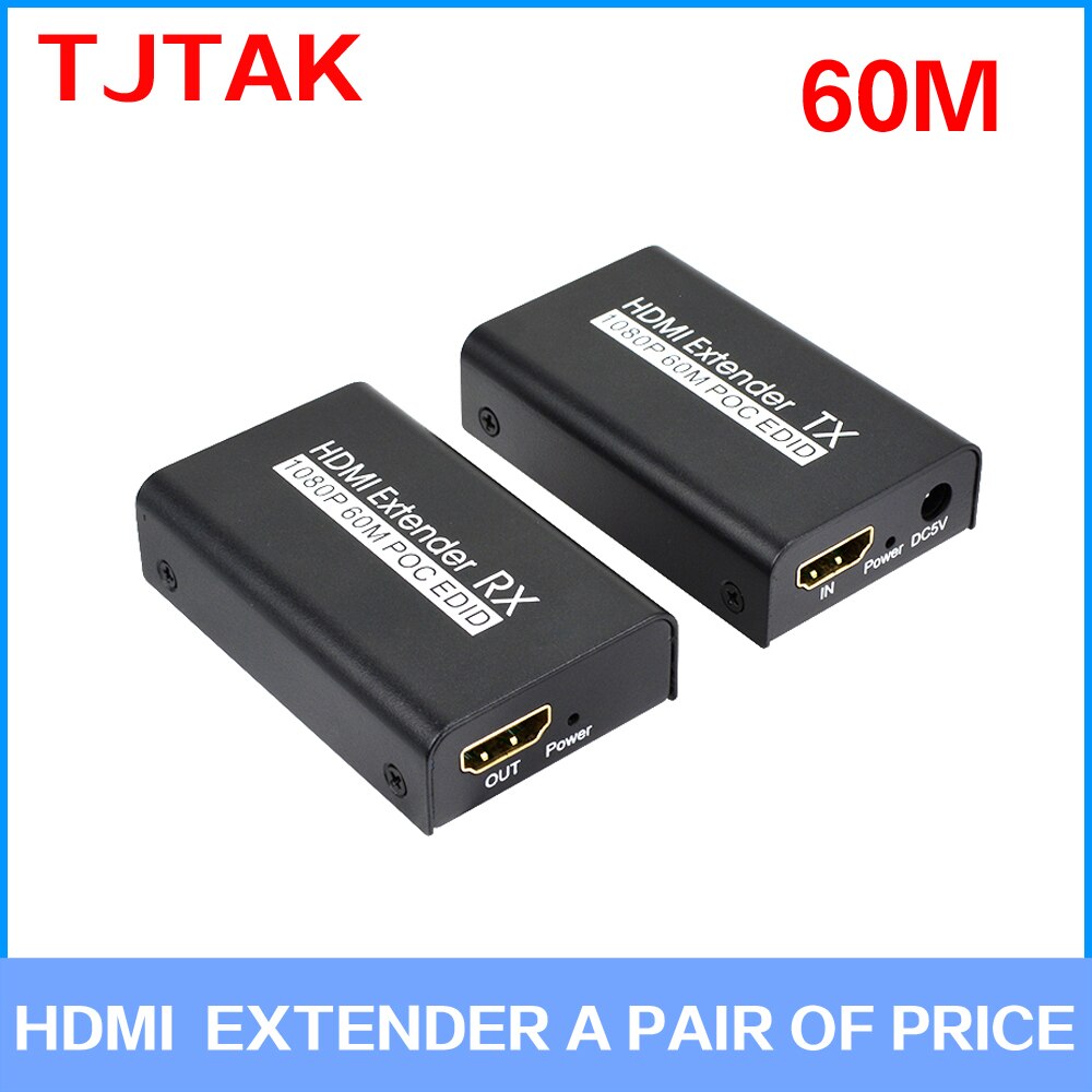 1080P Hdmi Extender Over Cat 5e/6 RJ45 Ethernet Lan Netwerk Ondersteuning Hdcp 1.2 60M Extension 3D hdmi Splitter Zender Ontvanger