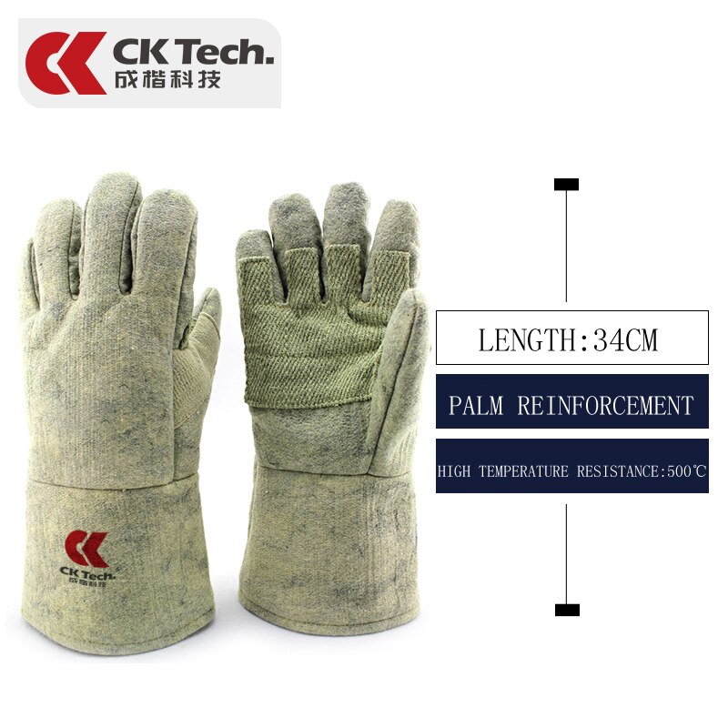 CK Tech-guantes resistentes a altas temperaturas, guantes industriales de aislamiento térmico, antiquemaduras, antifuego, para cazuela, horno y hornear, 500 ℃: CKS-AACA15-36