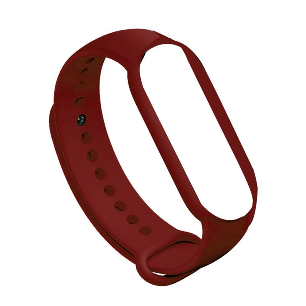 Suitable For Mi Band 5 Wristband Replacement Strap Bracelet Wristband Strap Fitness Tracker Wristband: Red wine