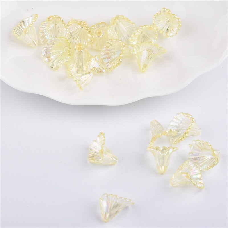 XiYi acrílico Morning glory Beads Fit joyería DIY pendientes fabricación Material artesanía accesorios 18 unids/bolsa