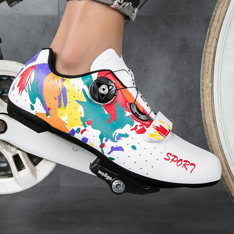 Zapatos de ciclismo para hombre, zapatillas antideslizantes para bicicleta de montaña, calzado de carretera, calzado de velocidad