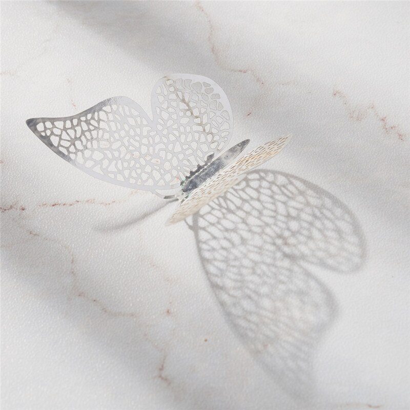 12 Uds 3D hueco de la pared pegatinas de Mariposas para nevera para decoración del hogar Mariposas Decorativas decoración de la pared de Mariposas Decorativas 3